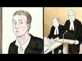 Nathaniel Veltman, left, testifies at his first-degree murder trial