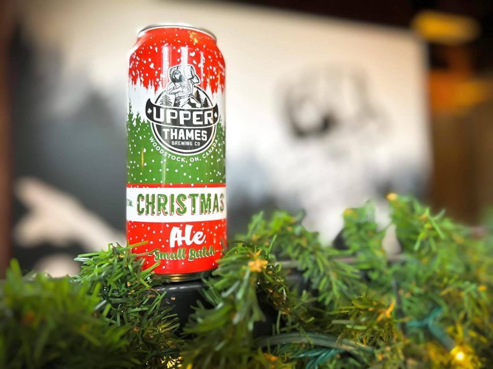 Visions of gingerbread danced in brewers’ heads as they made Christmas Ale at Upper Thames Brewing in Woodstock. It’s sold in cans at the brewery and Brickhouse Brewpub. (UPPER THAMES photo)
