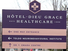Hotel-Dieu Grace Healthcare sign on Prince Road.