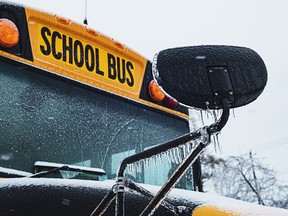 School bus ice