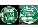 The logo for the newly announced London Music and Art Festival, left; the logo for the suspended Home County Music And Art Festival