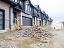 These new homes on Linkway Boulevard are nearly complete. Photo shot in London, Ontario on Thursday April 11, 2024. (Derek Ruttan/The London Free Press)