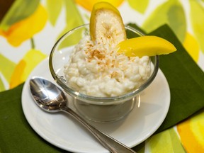 Coconut rice pudding