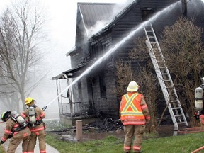 A home in Clandeboye was destroyed by fire on the morning of Tuesday, April 2, 2024. There were no injuries. Scott Nixon/Postmedia