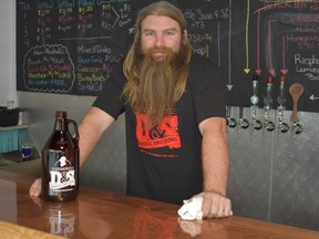 Rob Dundas, shown in his first year in business in 2019, has closed Dundas and Sons Brewing in London's Old East Village, citing a list of challenges. (WAYNE NEWTON/Special to Postmedia News)