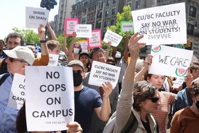 Columbia University professors demonstrate