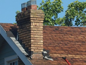 Illustration of a chimney needing repair