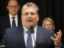 David Musyj is shown speaking at a September 2022 press conference in Windsor. (Windsor Star)