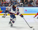 Saginaw Spirit defenceman Zayne Parekh fires the puck during their Memorial Cup game against the Drummondville Voltigeurs in Saginaw, Michigan on May 26, 2024. (Eric Young/CHL)