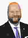 bald guy, suit, tie, beard