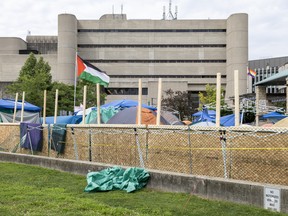 protestor encampment at Western University
