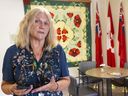 Cheryl Forchuk, a researcher at Lawson Health Research Institute, is leading a $1.2-million research project on homelessness among female military veterans in Canada. Photo taken on Thursday Aug. 15, 2024. (Mike Hensen/The London Free Press)