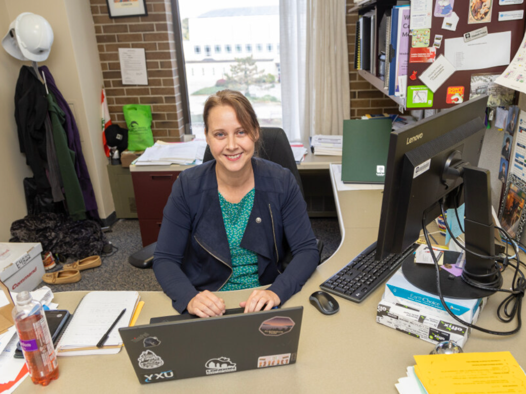 Ward 12 Coun. Elizabeth Peloza, city council's budget chief, is photographed in her city hall office on Oct. 24, 2024. (Derek Ruttan/The London Free Press)