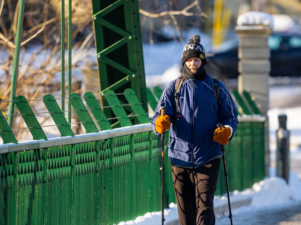 John Newell walking in cold weather