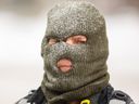 Derek Fell of London is well prepared for being outside on Tuesday, Jan. 21, 2025, when the high reached -13 C. Environment Canada warned it could feel as low as -30 C on Tuesday night in London. (Mike Hensen/The London Free Press)