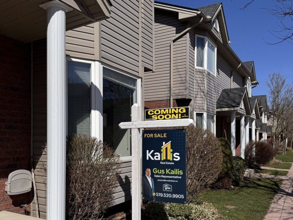 A townhouse condominium on the market in north London.