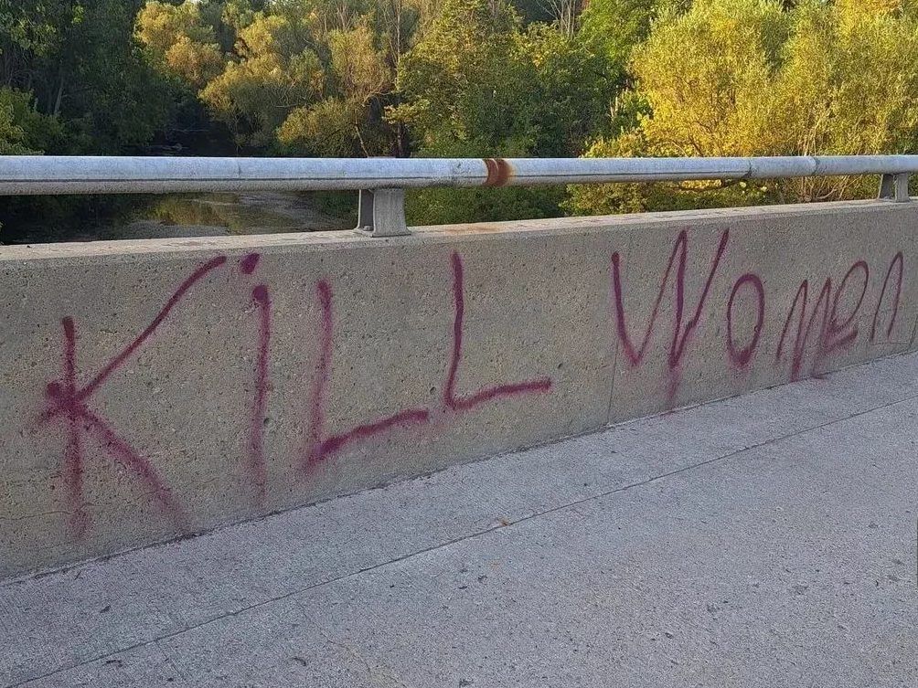 London police said they were notified about the “hate-related” graffiti shortly after 7:30 p.m. Tuesday.