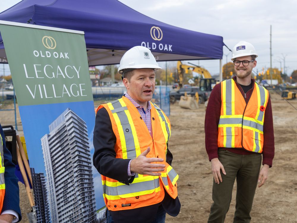 Ground was officially broken Wednesday on the first tower of what will become the largest residential development in London’s history.