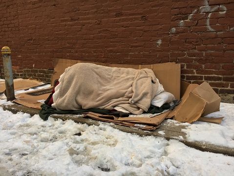 homeless in winter