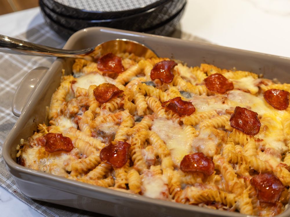 Pizza pasta bake