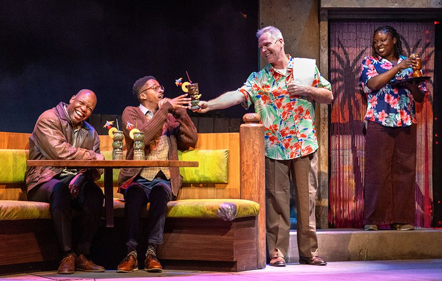 The play is set in a time before smartphones and explores themes of loneliness and the need for connection.