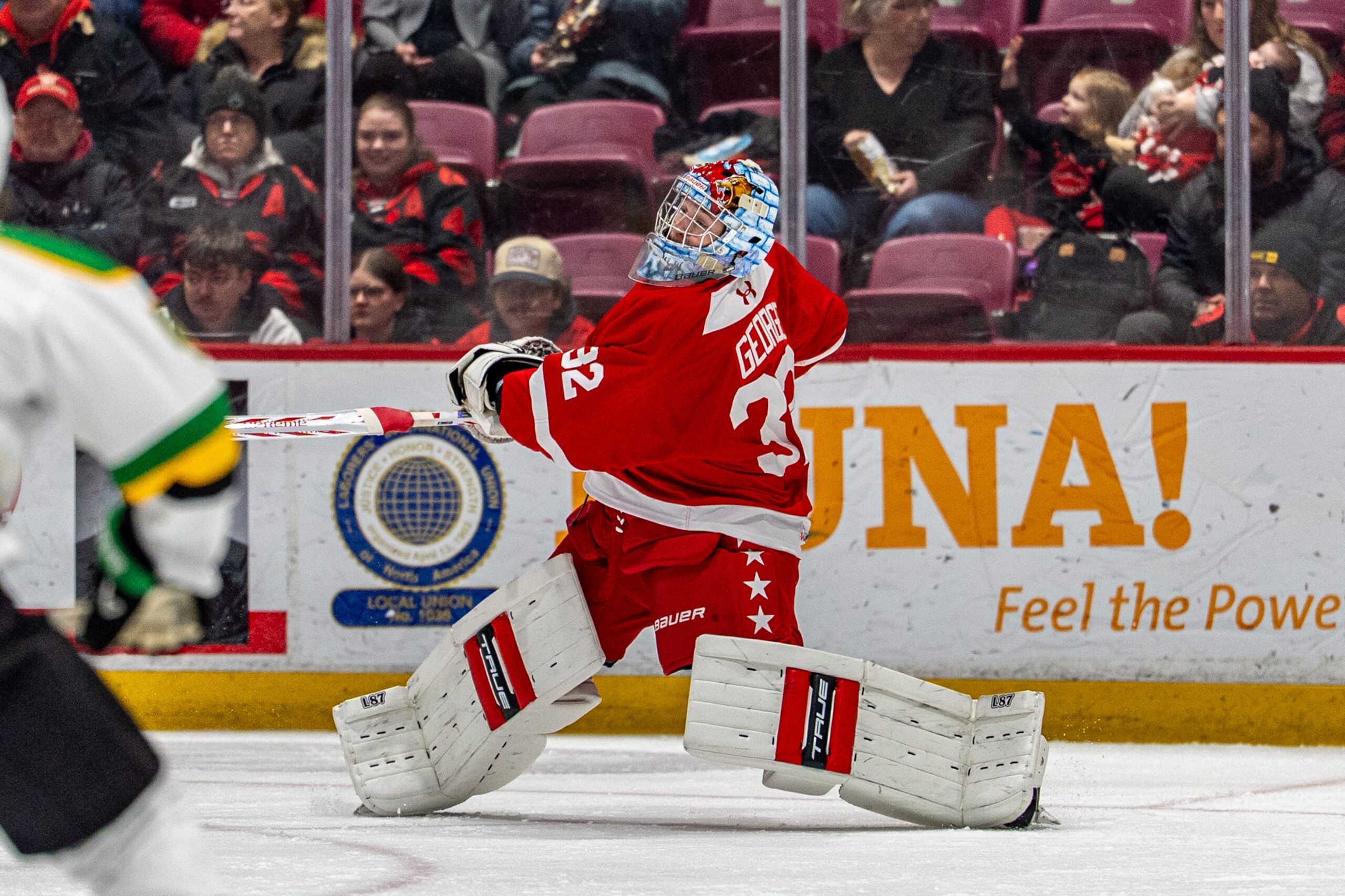 SEE IT: Soo goalie Carter George scores in win over the London Knights