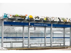 public art pieces on London's bus rapid transit shelters