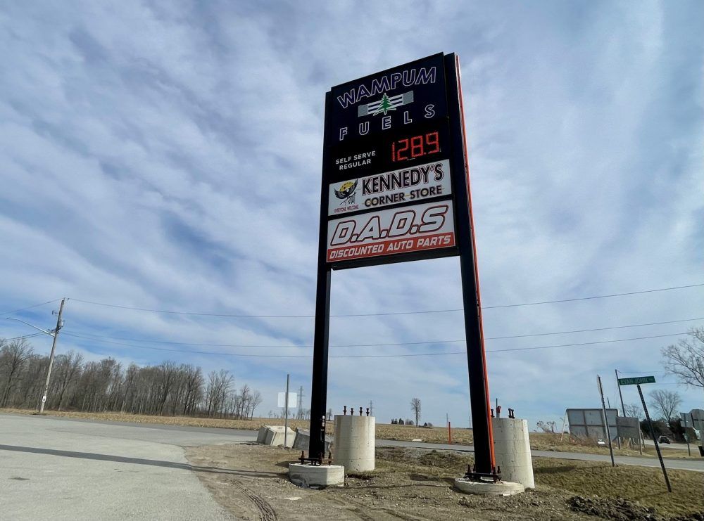 Gas price at Wampum Fuels