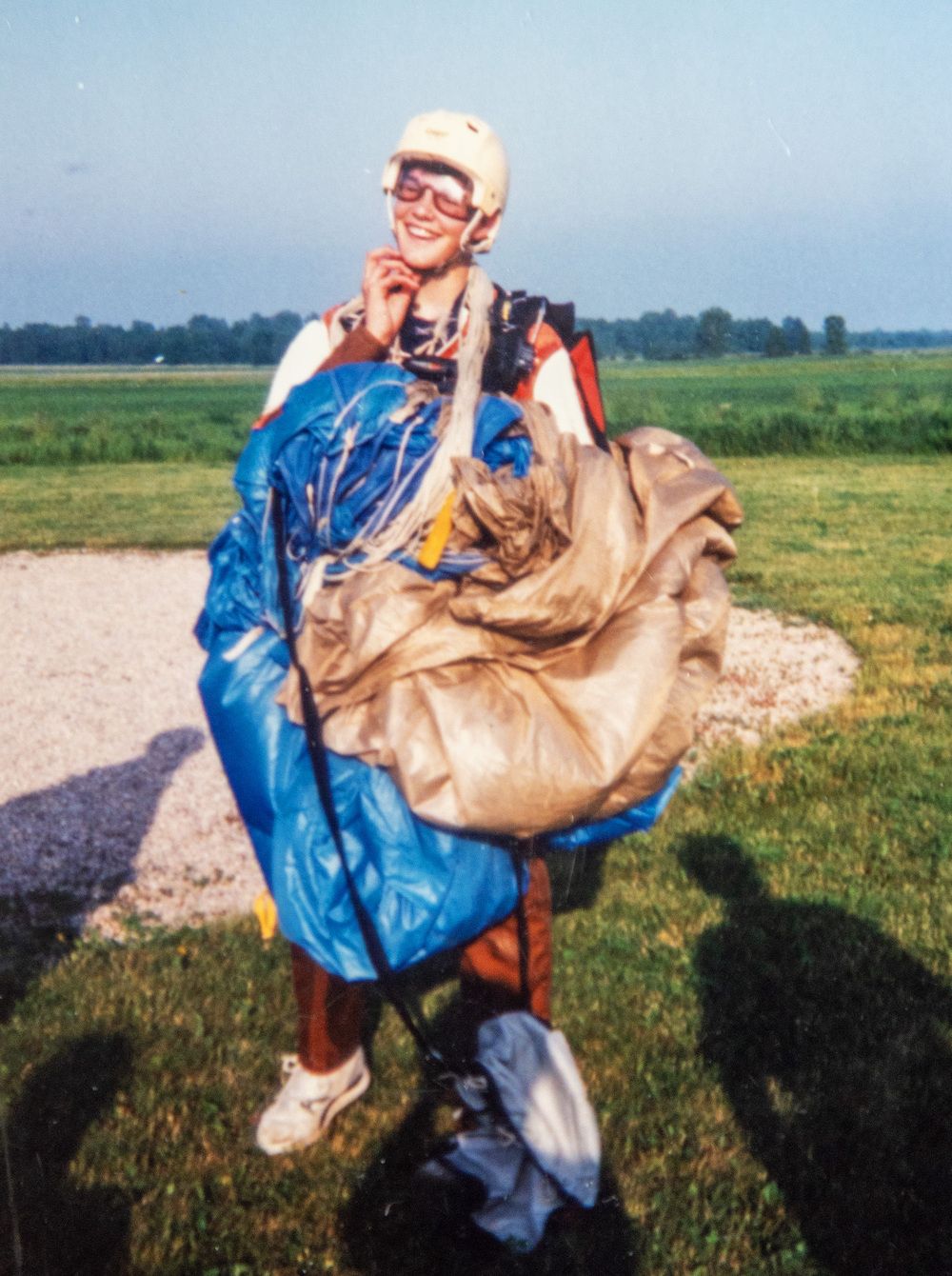  Jeremy Hansen at the age of 15 after his first skydive. Photograph handout by Gary and Nancy Hansen.