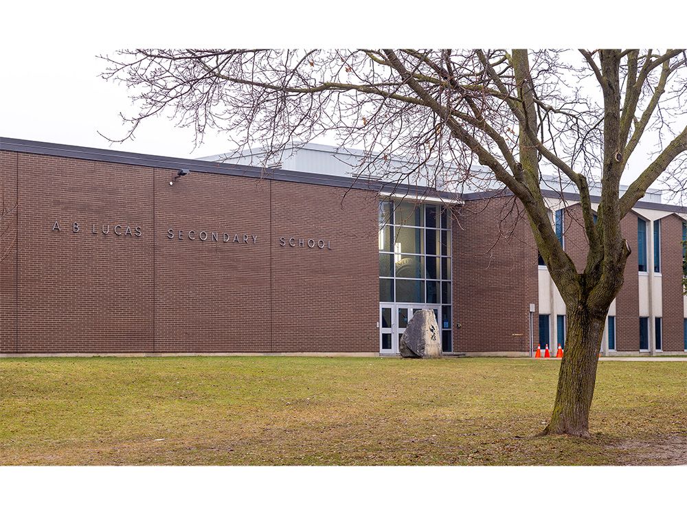 Police were initially on scene at Lucas secondary school while the investigation continued.