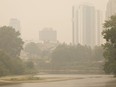 haze caused by wildfire smoke