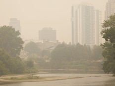 haze caused by wildfire smoke