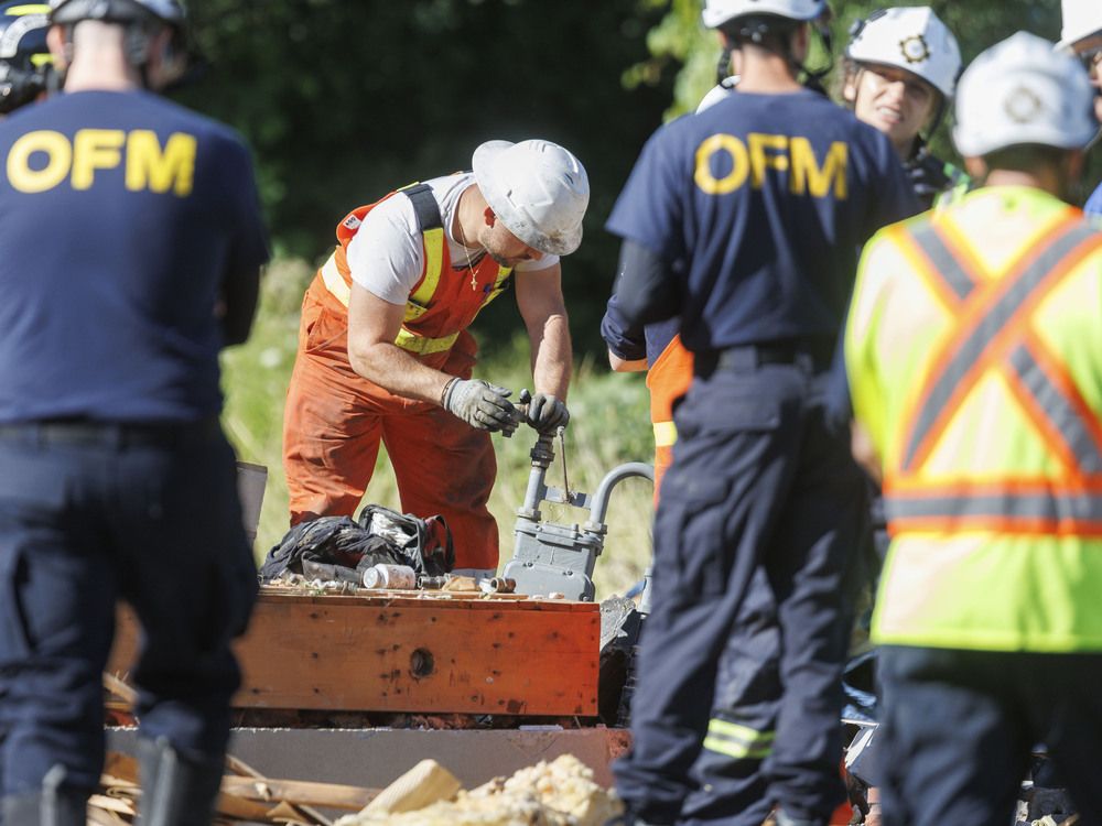 The utilities were still hooked up to a Base Line Road property where an explosion destroyed a vacant house and critically injured a man.