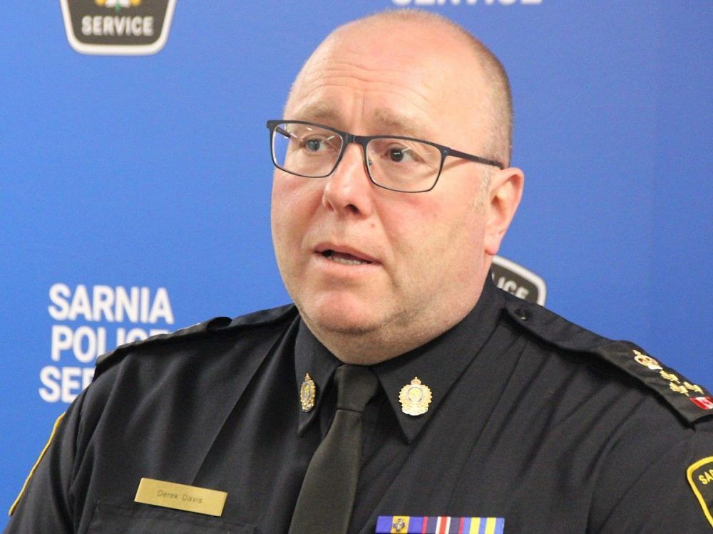 Sarnia Police Chief Derek Davis (File photo)