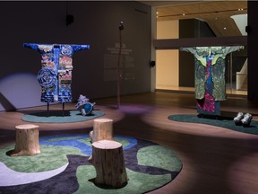 Installation view, Zadie Xa, Moon Poetics 4 Courageous Earth Critters and Dangerous Day Dreamers, 2020, Remai Modern, Saskatoon.
