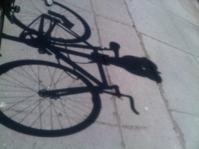 spring bike shadow