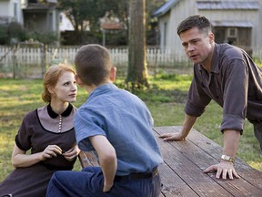 Jessica Chastain and Brad Pitt play a married couple in The Tree of Life. Photo courtesy Fox Searchlight.