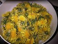 dandelions in bowl