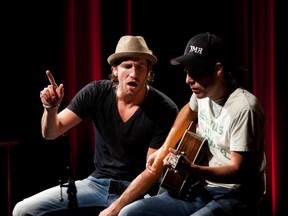 Photo of Jonas and guitarist Corey Diabo by Allen McInnis/ The Gazette