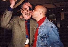 Bugs smooches his mentor, the late and legendary Montreal boulevardier and Gazette columnist Nick Auf der Maur