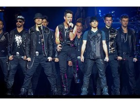 NKOTBSB - New Kids on the Block and Backstreet Boys - perform Tuesday night at the Bell Centre in Montreal. Photo: John Mahoney, The Gazette