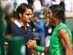 Remember these days? Rafa had hair; Fed had that "thing" on his right cheek.