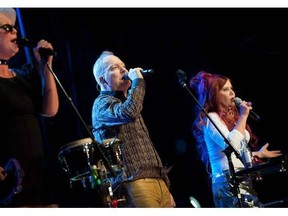 Cindy Wilson (from left), Fred Schneider and Kate Pierson perform Monday night, July 4, at the Montreal International Jazz Festival. Photo: Peter McCabe, The Gazette