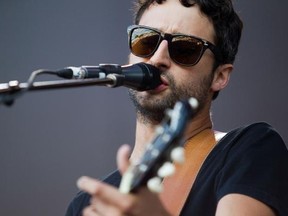 Karkwa's vocalist and guitarist Louis-Jean Cormier performs at the Osheaga Music and Arts Festival in Montreal, July 30, 2011