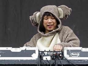 Kid Koala performs on the first day of the 2011 Osheaga music festival at Jean Drapeau Park in Montreal on Friday, July 29, 2011. (Dario Ayala/THE GAZETTE) Smaller photo, below, is from Japanese movie Executive Koala, which was shown at Montreal's Fantasia Film Festival  in 2006.