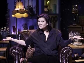 Carrie Fisher in Wishful Drinking at  Toronto's Royal Alexandra Theatre through August 21 (Photo by Cylla von Tiedemann, courtesy Mirvish Productions)