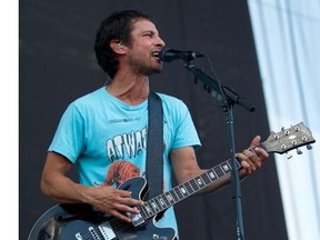 Sam Roberts performs with his band at the Osheaga Music and Arts Festival in Montreal, July 30, 2011