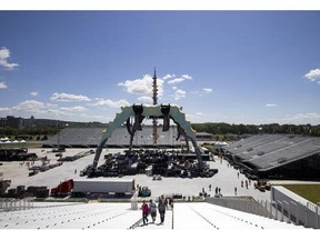 View of the U2 concert site at the Montreal Hippodrome on Thursday, July 7, 2011. The site will hold 80,000 spectators per night. (Photograph by The Gazette’s Dario Ayala/)