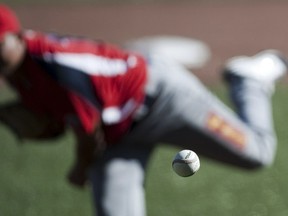 Panamanin Eliecer Navarro pitches during their game against the US at the XVI Panamerican Games in Lagos de Moreno, State of Jalisco,  Mexico on October 21, 2011. The US won 9-5. (RAUL ARBOLEDA/AFP/Getty Images)