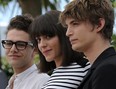 (From L) Canadian actor and director Xavier Dolan, actress Monia Chokri and actor Niels Schneider pose during the photocall of Les Amours Imaginaires at the 63rd Cannes Film Festival on May 15, 2010 in Cannes.     (ANNE-CHRISTINE POUJOULAT/AFP/Getty Images)